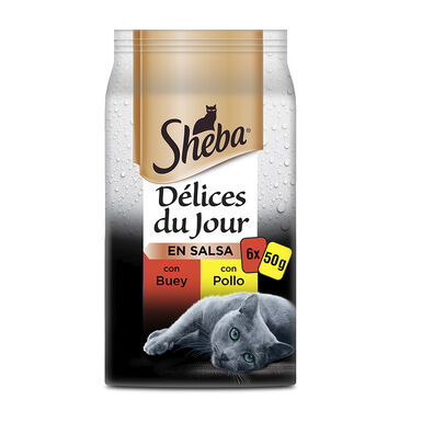 Sheba Délices Du Jour Selección de carnes rojas sobres para gatos - Pack 6